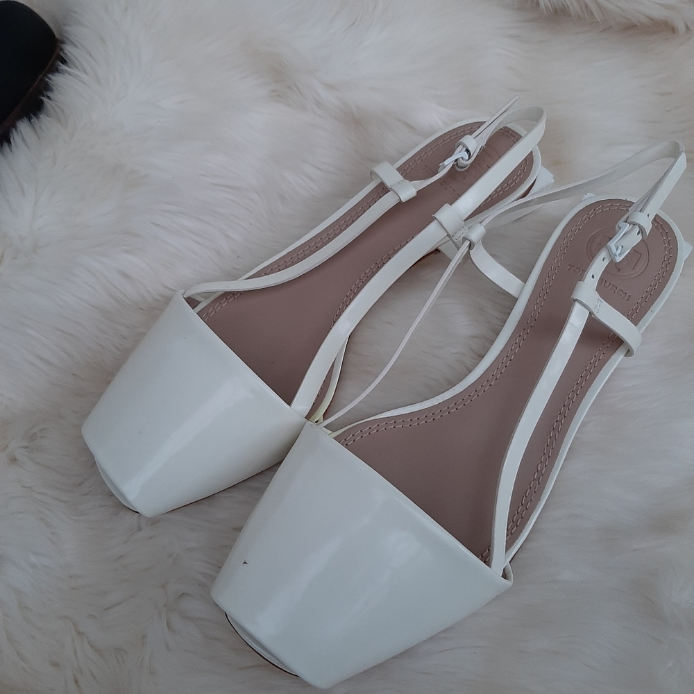 Tory Burch White Sandals Sz 7.5